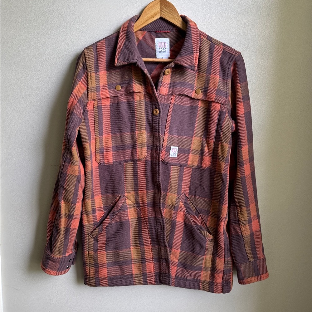 Plaid Button-Up Jacket